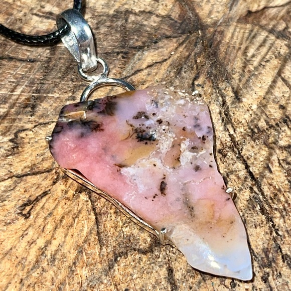 Pink Peruvian Opal Pendant 2” - Picture 6 of 7